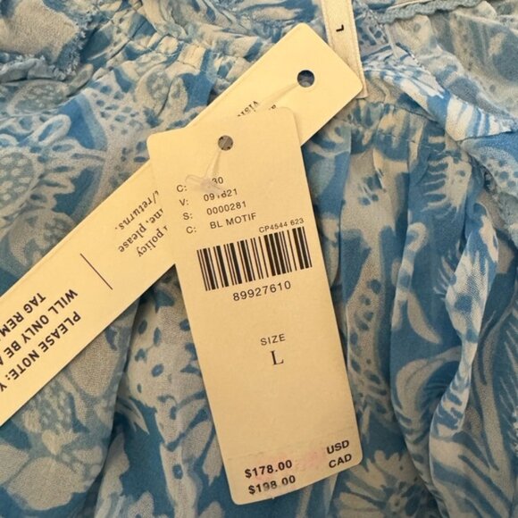 Anthropologie Long-Sleeve Backless Sheer Ruffle Mini Dress Size L - Picture 6 of 8